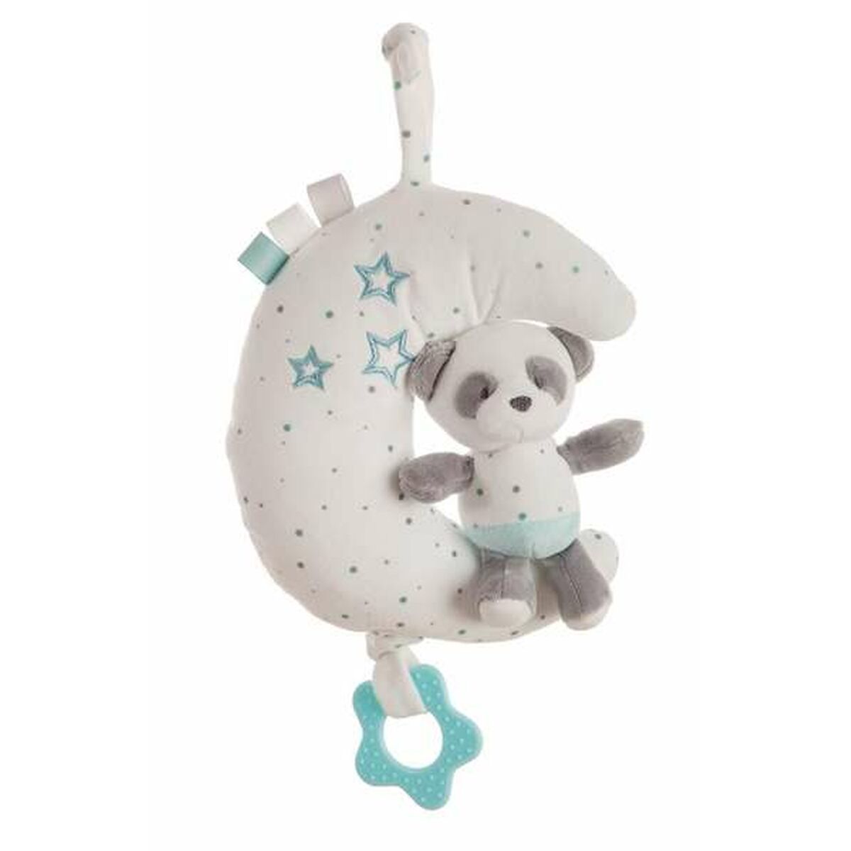 Skallra med musik Baby Panda Blå 25 cm Måne