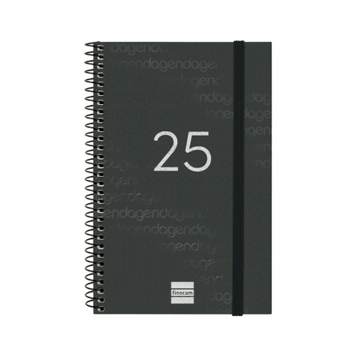 Dagbok Finocam YEAR Svart 11,7 x 18,1 cm 2025