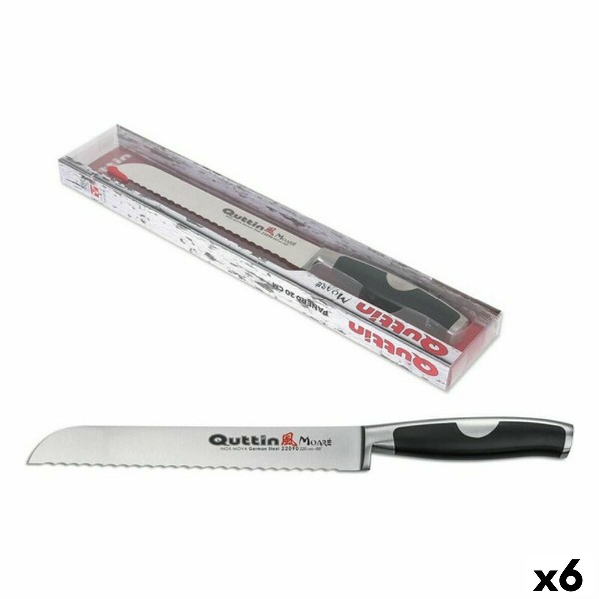 Brödkniv Quttin Moare (22 cm) 6 antal 3 mm
