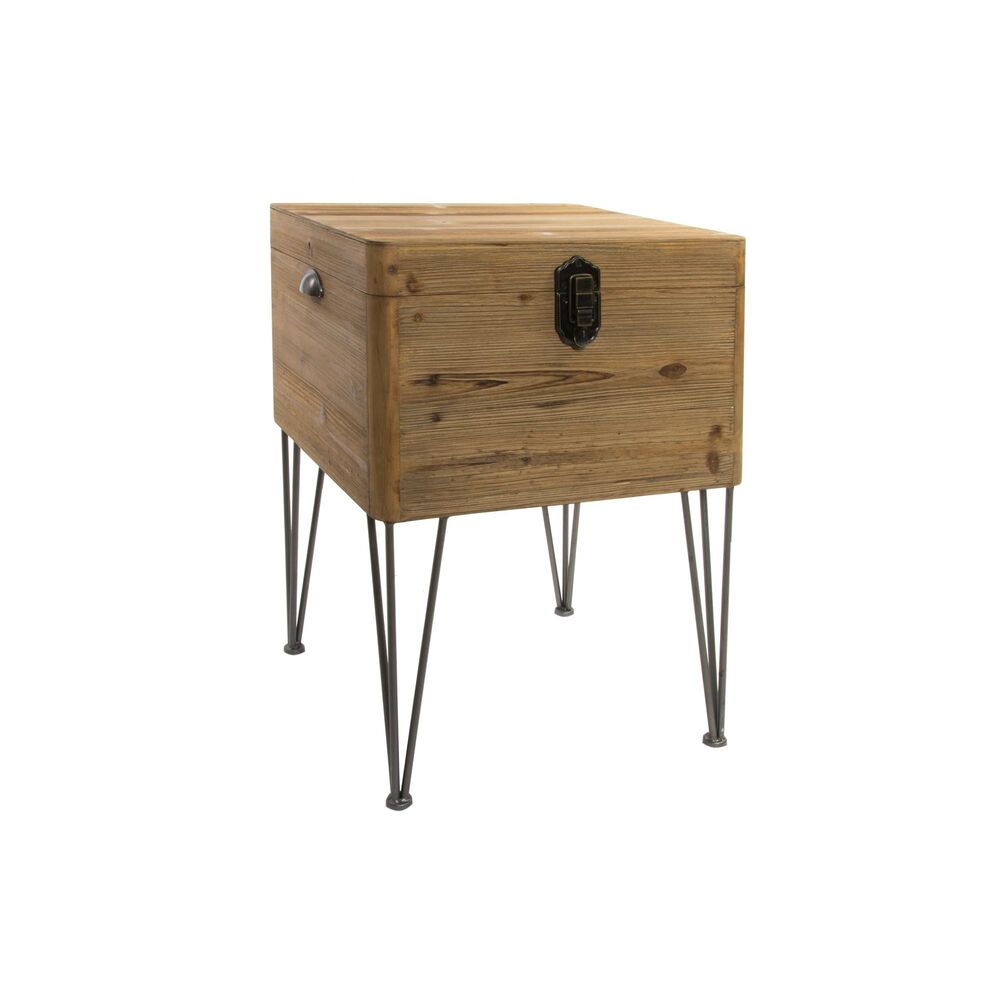 Sidobord DKD Home Decor Metall Trä (49 x 51 x 74 cm)