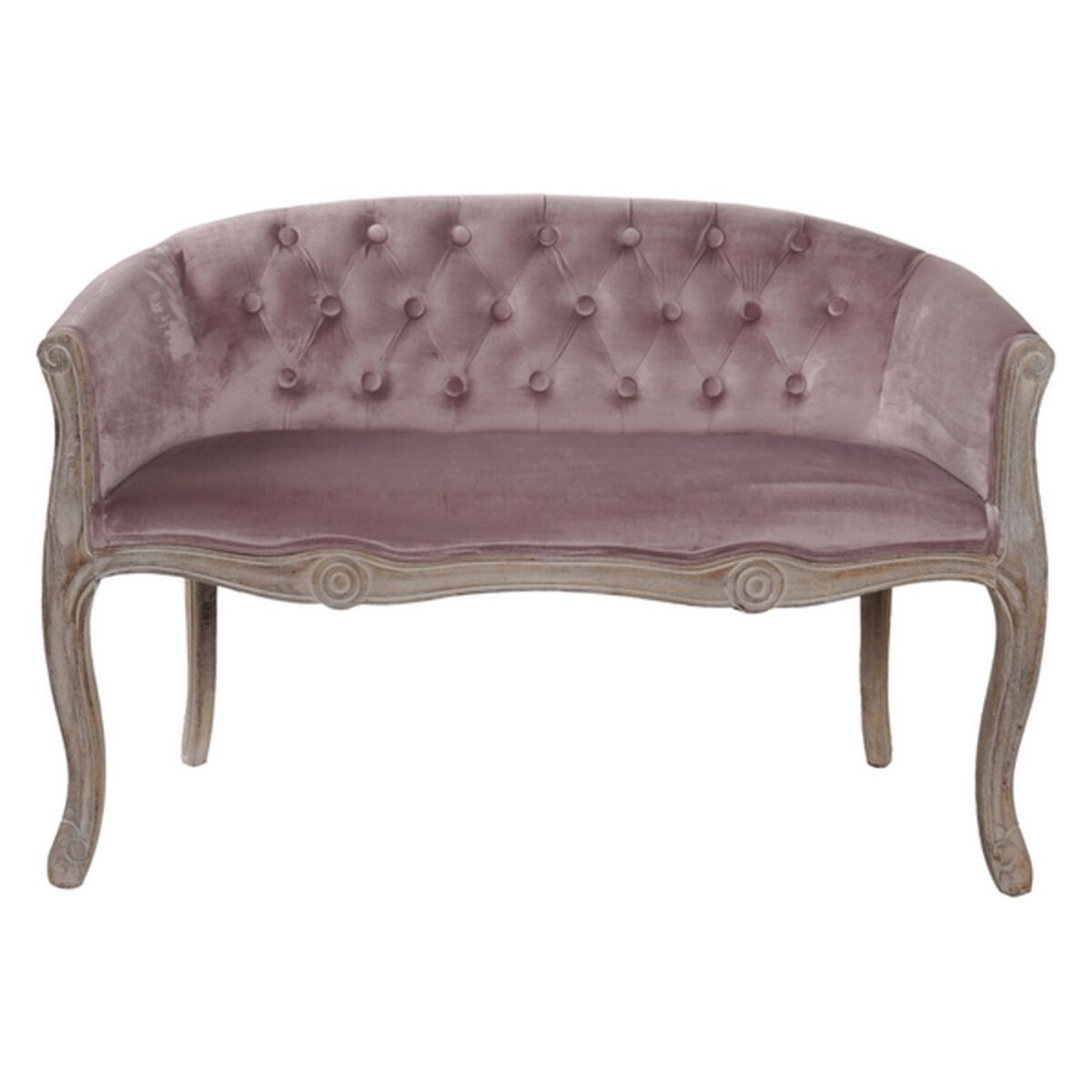 Soffa DKD Home Decor Brun Rosa Trä Modern 107 x 61 x 71 cm