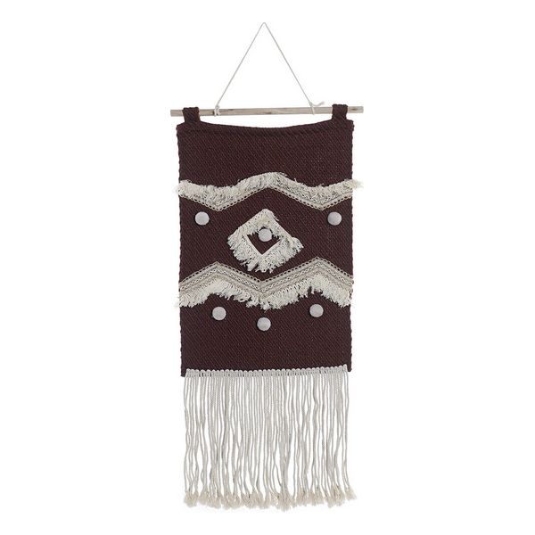 Väggdekoration DKD Home Decor Röd Naturell Boho 45 x 2 x 115 cm