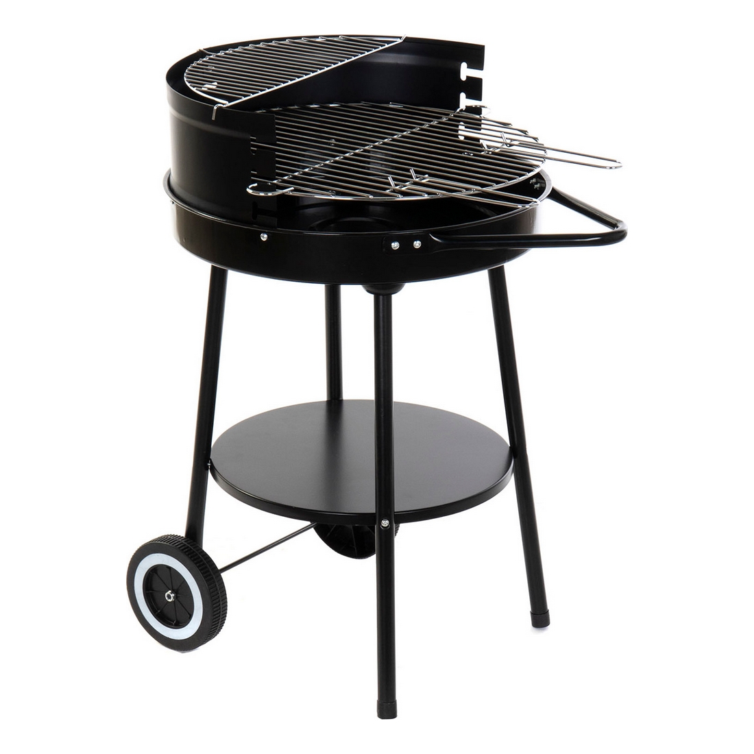 Kolgrill med hjul DKD Home Decor Svart Metall Plast 59 x 49,5 x 82 cm