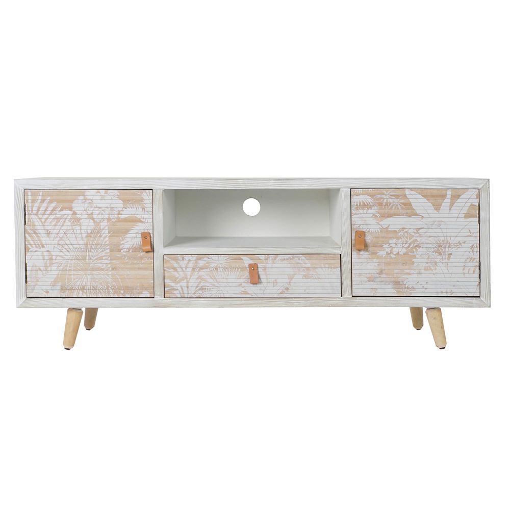 TV-möbler DKD Home Decor Vit Trä Bambu (140 x 40 x 51 cm)