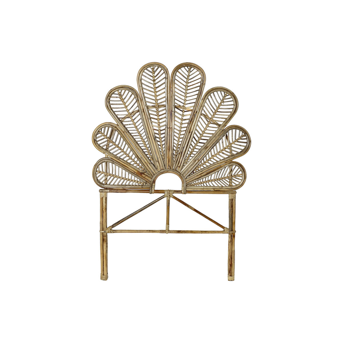 Sänggavel DKD Home Decor Naturell Rattan 90 x 4 x 128 cm 93 x 3 x 128 cm