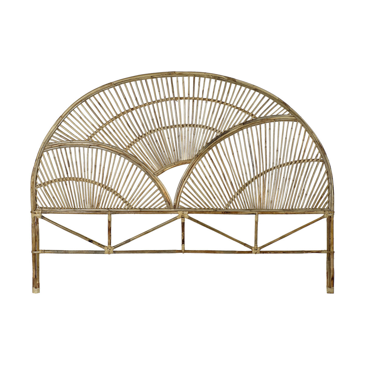 Sänggavel DKD Home Decor Naturell Rattan (178 x 4 x 128 cm)