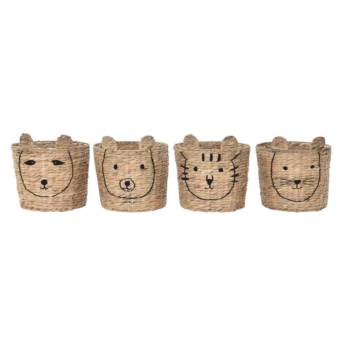 Korg DKD Home Decor Tropiskt djur Rusar (35 x 35 x 35 cm) (4 antal)