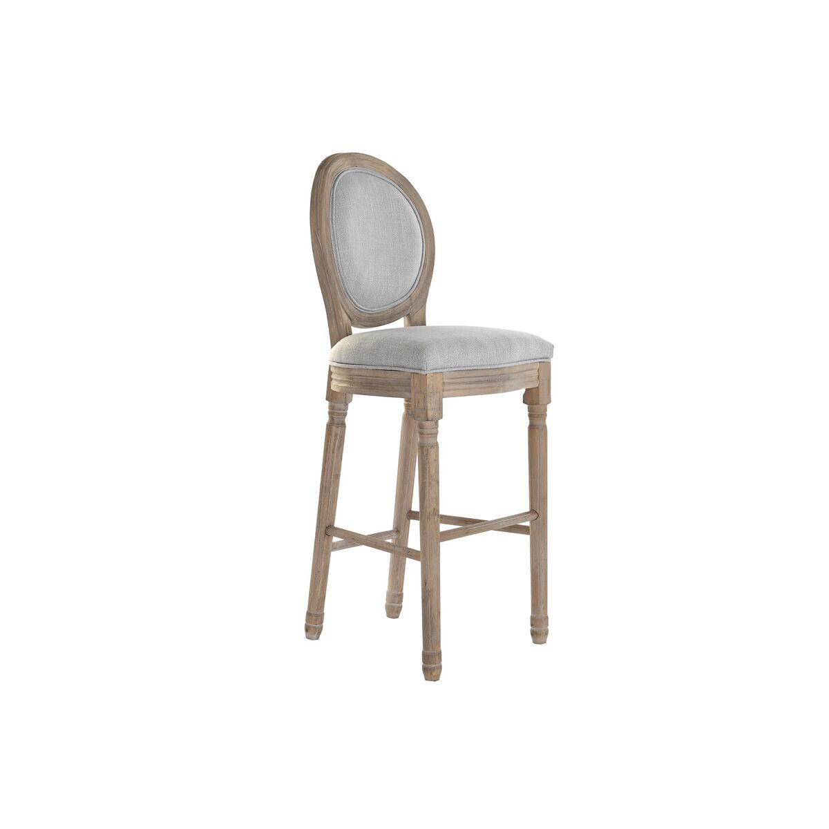 Sittpall DKD Home Decor Grå Ljusgrå Gran 48 x 42 x 121 cm