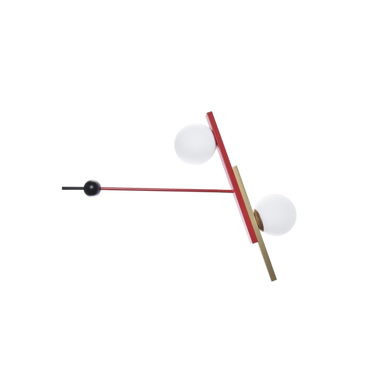 Taklampa DKD Home Decor Röd Svart Gyllene Vit (64 x 20 x 120 cm)