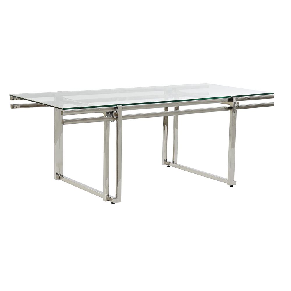 Soffbord DKD Home Decor Glas Rostfritt stål (120 x 60 x 45 cm)