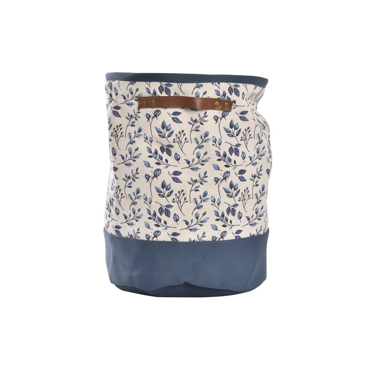 Tvättkorg DKD Home Decor Blå Vit Plast 30 x 30 x 40 cm