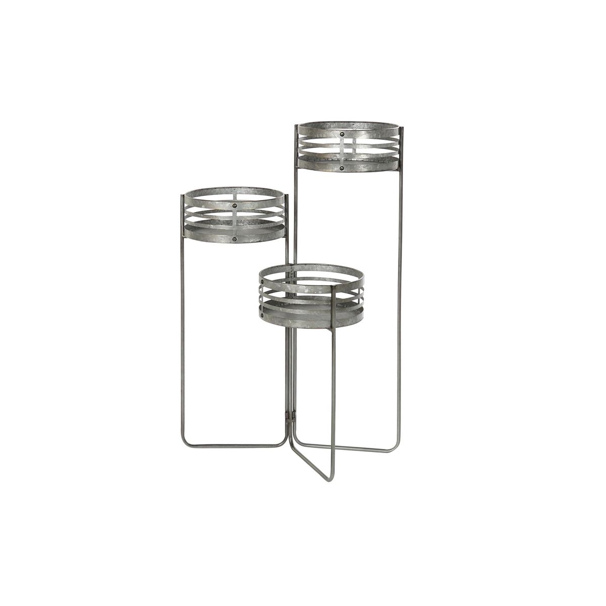 Kruka DKD Home Decor 3 i 1 Grå Metall Järn Loft (47 x 35 x 72 cm)