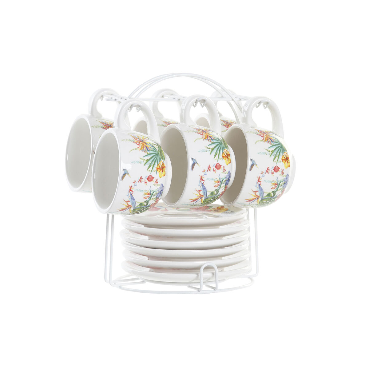 Set med kaffekoppar DKD Home Decor Multicolour Dolomite 180 ml
