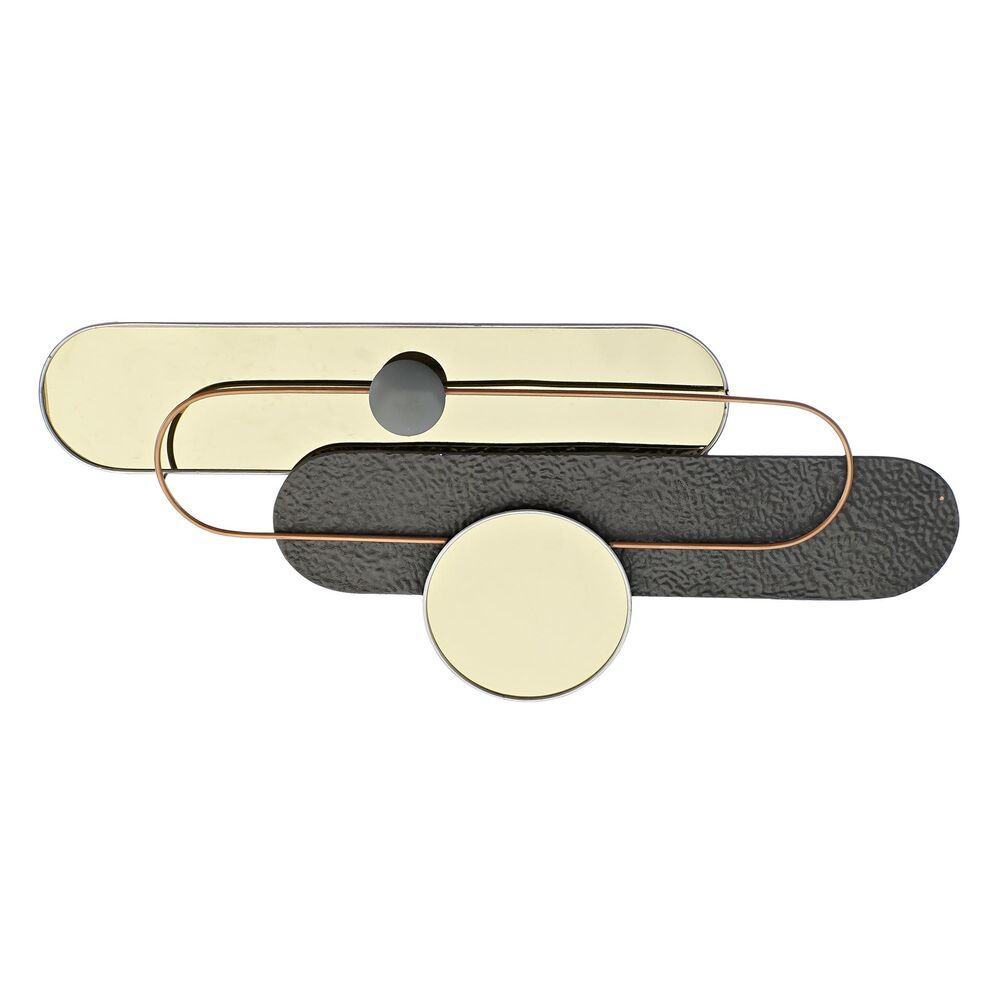 Väggdekoration DKD Home Decor Grå Gyllene Metall PVC Modern (96 x 5 x 40,6 cm)