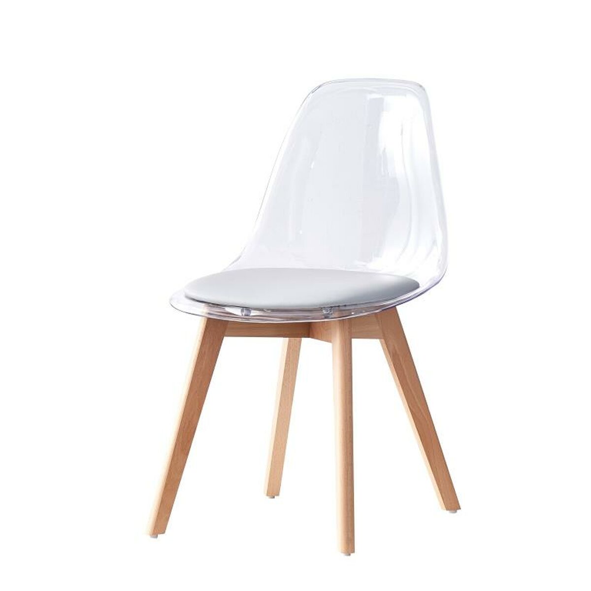 Matsalsstol DKD Home Decor Grå Trä Polykarbonater 54 x 47 x 81 cm