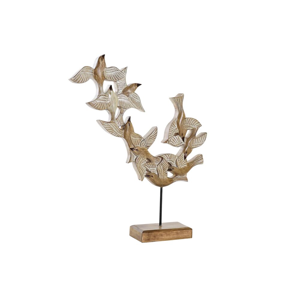 Prydnadsfigur DKD Home Decor Beige Järn Fåglar (49 x 11,5 x 63 cm)