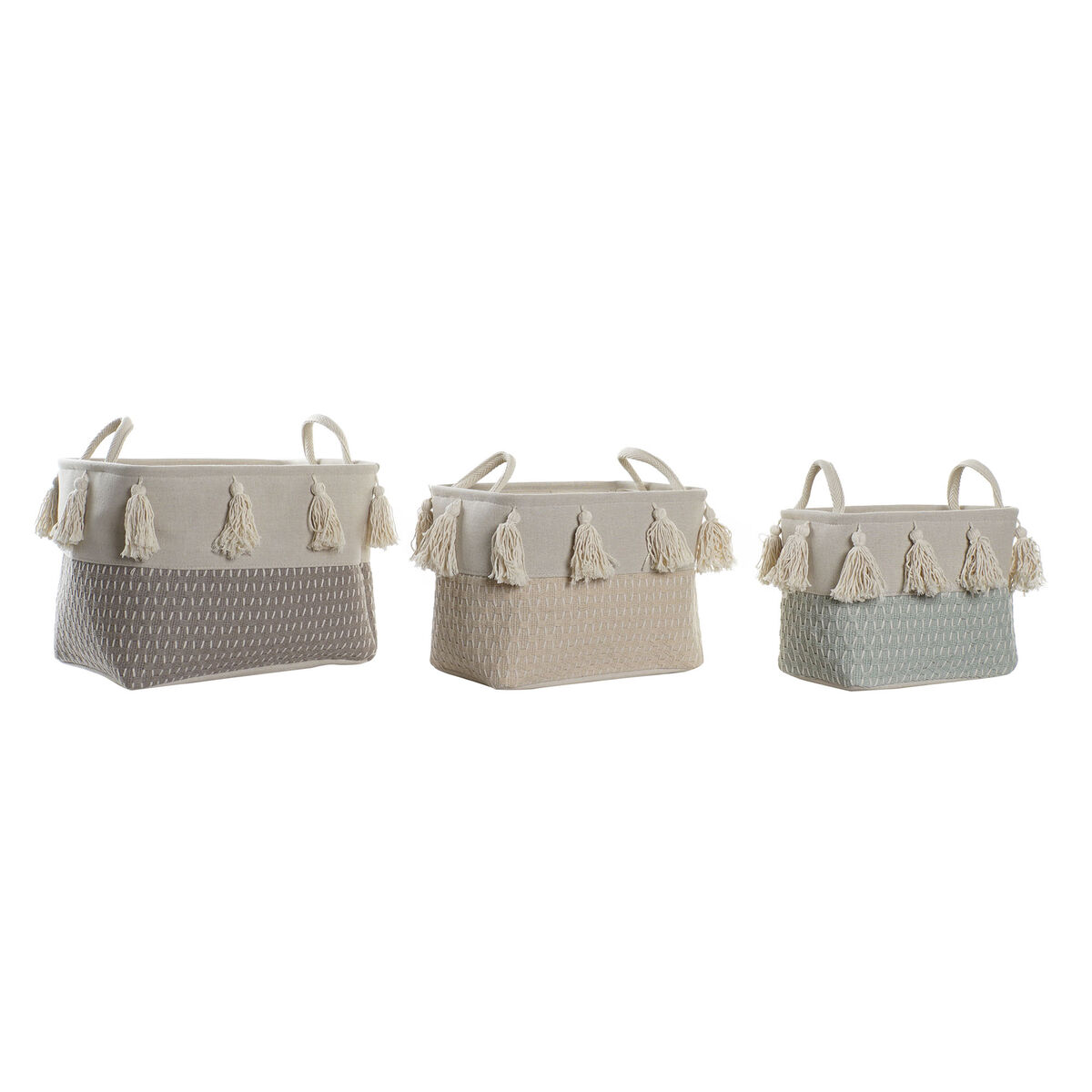 Korg - set DKD Home Decor Polyester Frans (40 x 30 x 30 cm)
