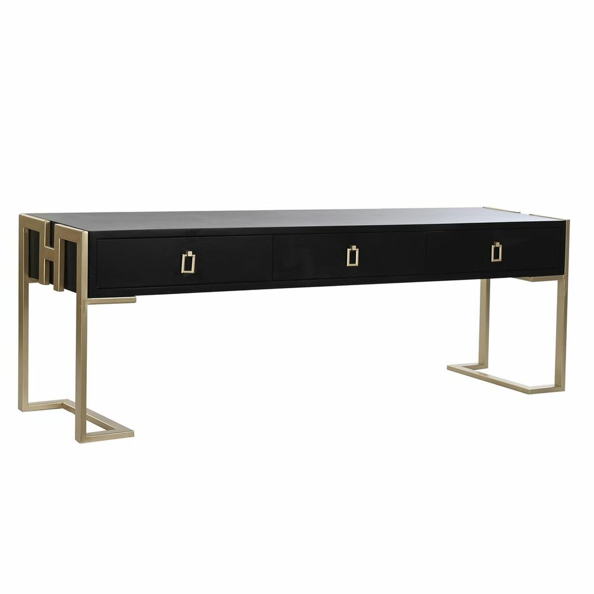 Soffbord DKD Home Decor 150 x 36 x 48 cm Metall Trä Aluminium