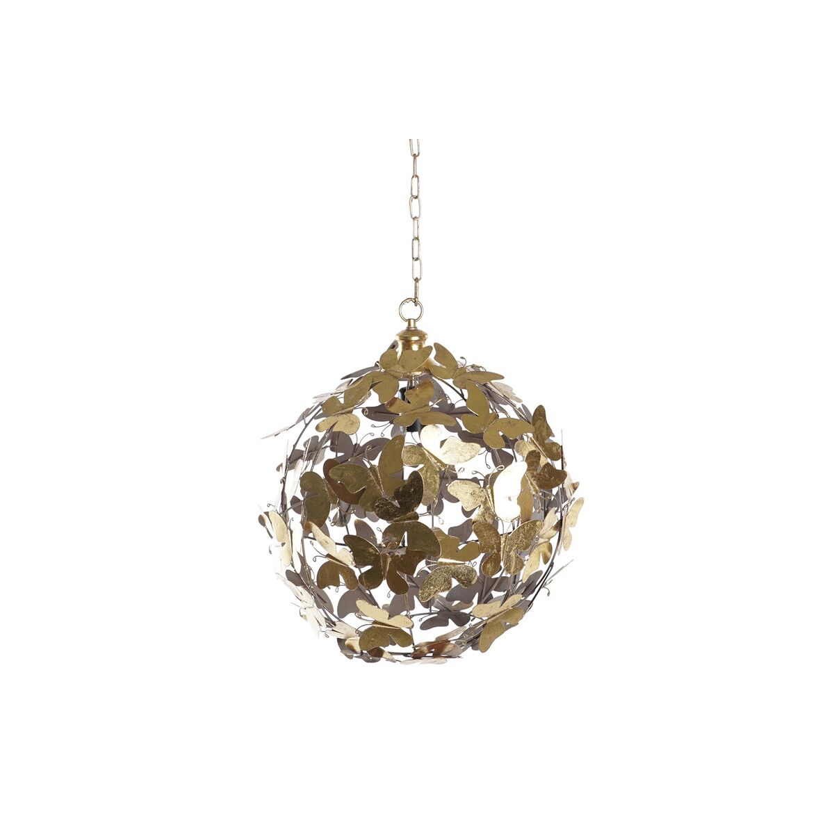 Taklampa DKD Home Decor Guld Gyllene Metall 50 W 42 x 42 x 49 cm