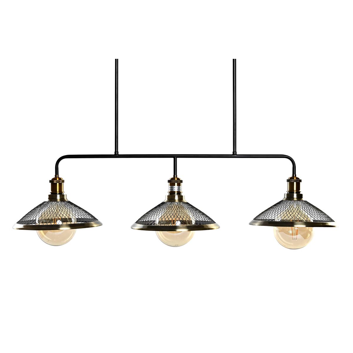 Taklampa DKD Home Decor 100 x 29 x 22 cm Svart Gyllene Metall 50 W