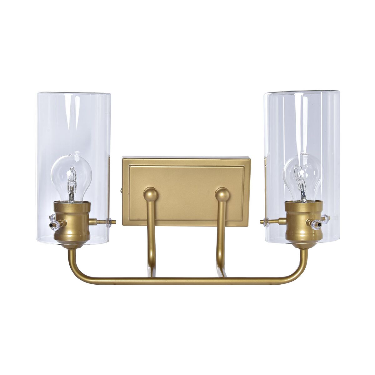 Vägglampa DKD Home Decor Glas Gyllene Metall 220 V 50 W (41 x 17 x 24 cm)