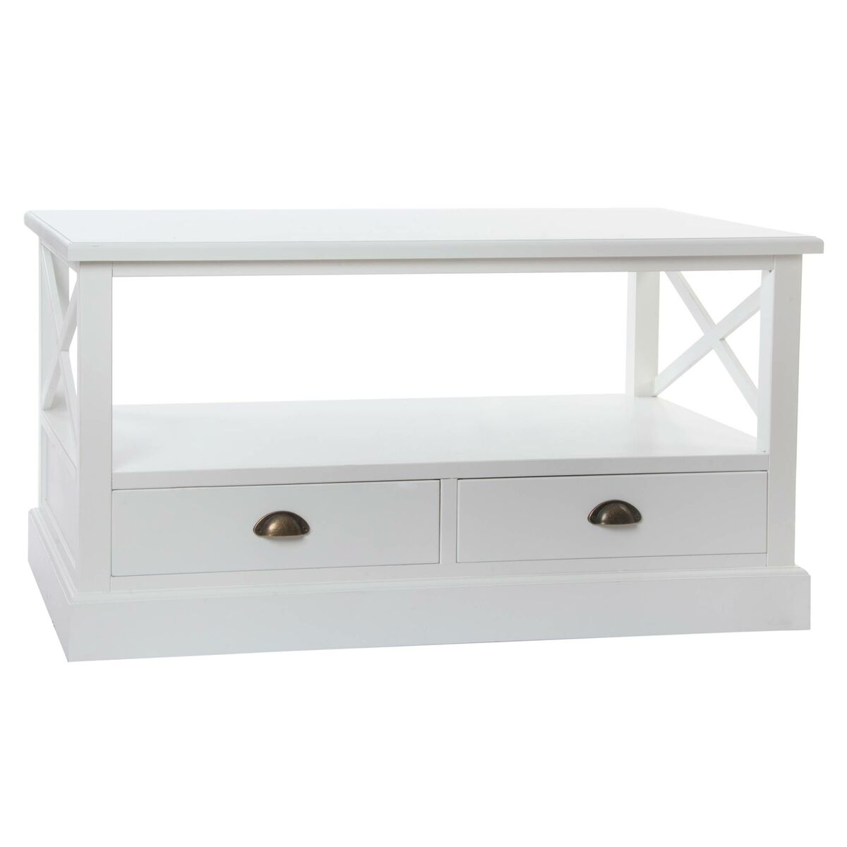 Soffbord DKD Home Decor Vit Trä (108 x 48 x 56,5 cm)