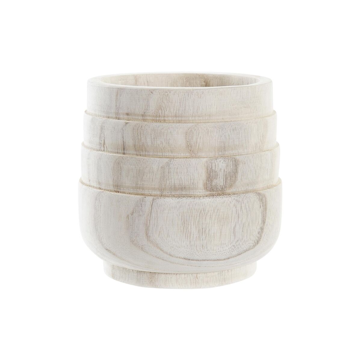 Kruka DKD Home Decor Brun Naturell Fyrkantig Boho 17 x 17 x 16 cm