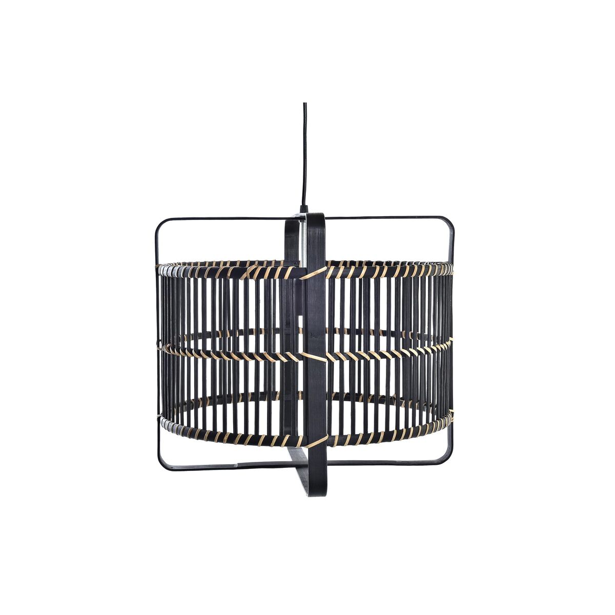 Taklampa DKD Home Decor Svart Bambu 50 W 40 x 40 x 35 cm