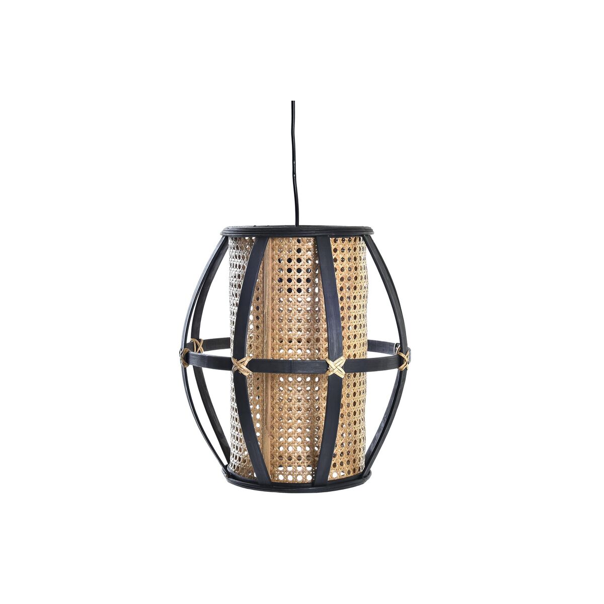 Taklampa DKD Home Decor Svart Brun 220 V 50 W (34 x 34 x 35 cm)