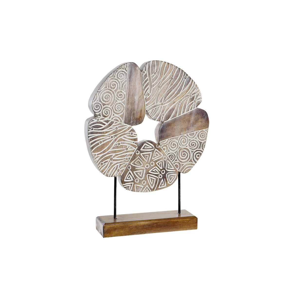 Prydnadsfigur DKD Home Decor Vit Brun Abstrakt 40 x 10 x 51 cm