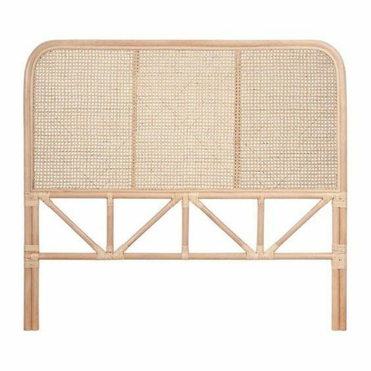 Sänggavel DKD Home Decor Naturell Rattan 178 x 4 x 128 cm