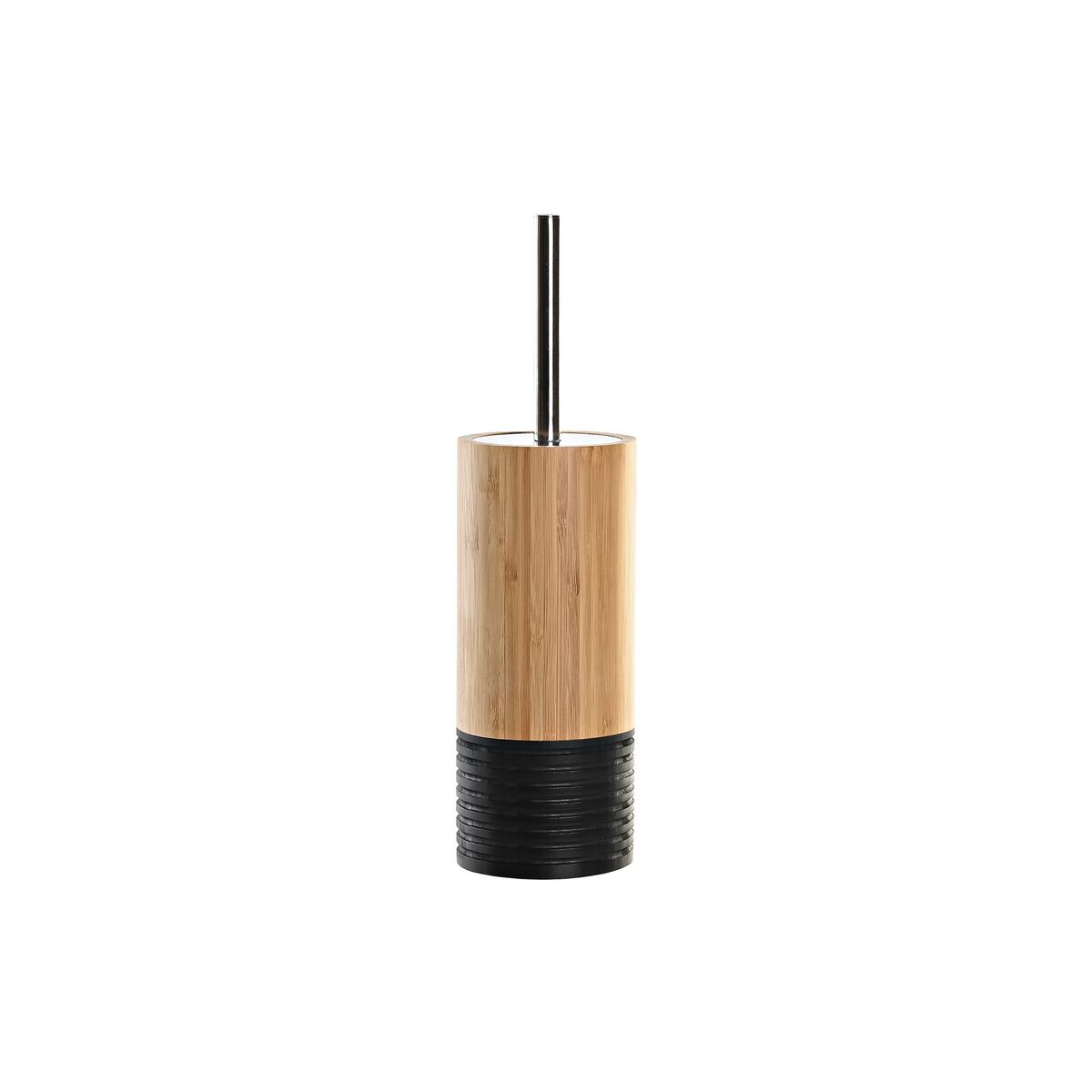 Toalettborste DKD Home Decor Svart Naturell Bambu 10 x 10 x 36,8 cm