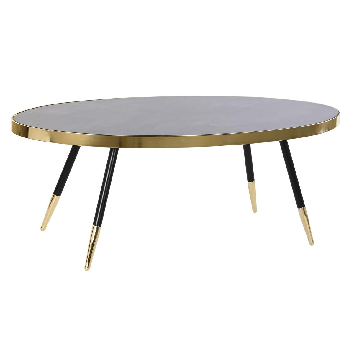 Soffbord DKD Home Decor Svart Gyllene Glas Stål 110 x 50 x 41,5 cm