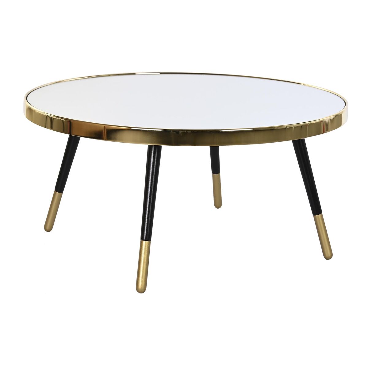Soffbord DKD Home Decor Glamour Gyllene Silvrig Stål Speglar 82,5 x 82,5 x 40 cm