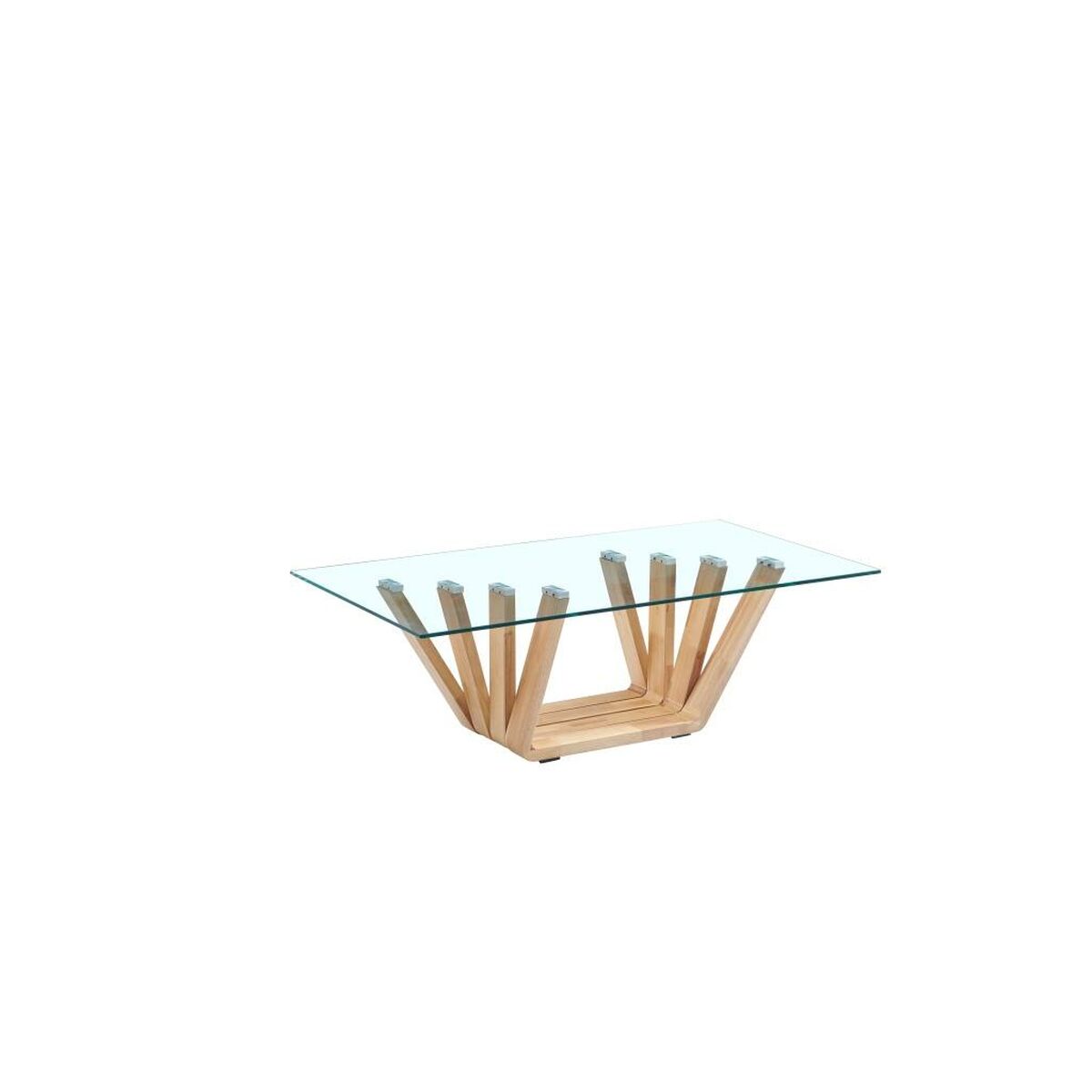 Soffbord DKD Home Decor Glas valnöt (130 x 70 x 42 cm)
