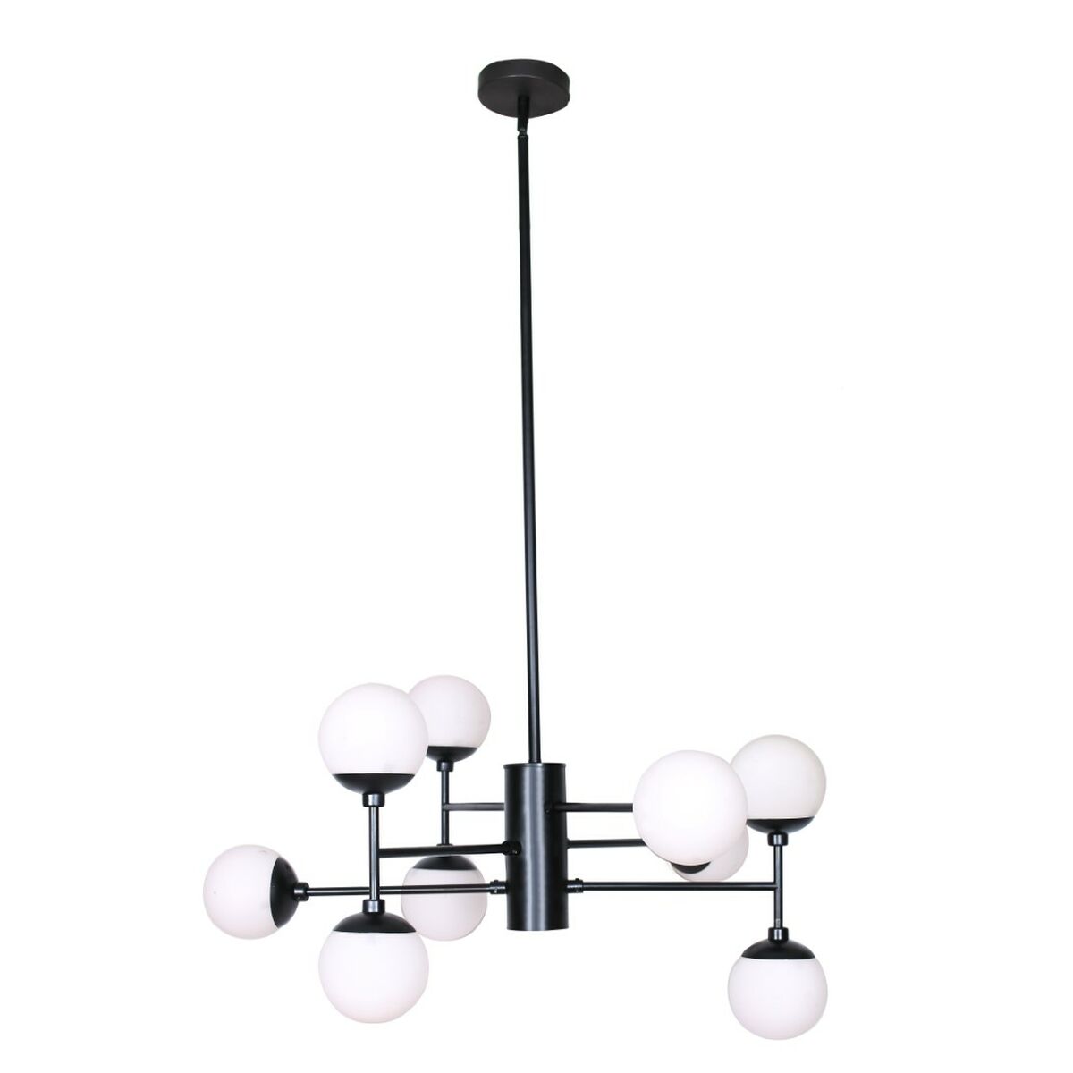 Taklampa DKD Home Decor Glas Svart (76.2 x 76.2 x 40.64 cm)