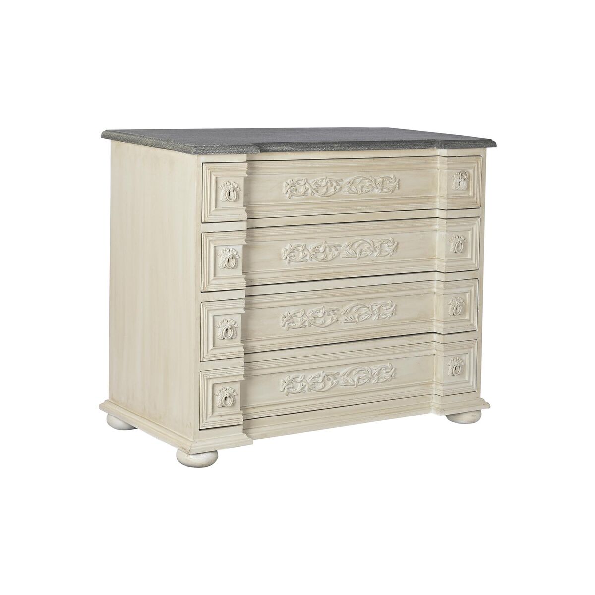 Byrå DKD Home Decor 100 x 50 x 83,5 cm Grå Beige Mörkgrå Mangoträ Trä MDF