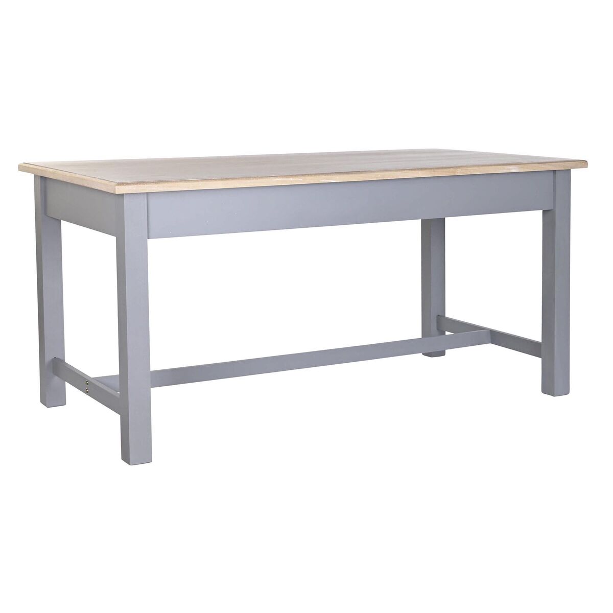 Matsalsbord DKD Home Decor Grå Naturell Trä Paulowniaträ Trä MDF 161.5 x 81.5 x 78 cm 161,5 x 81,5 x 78 cm
