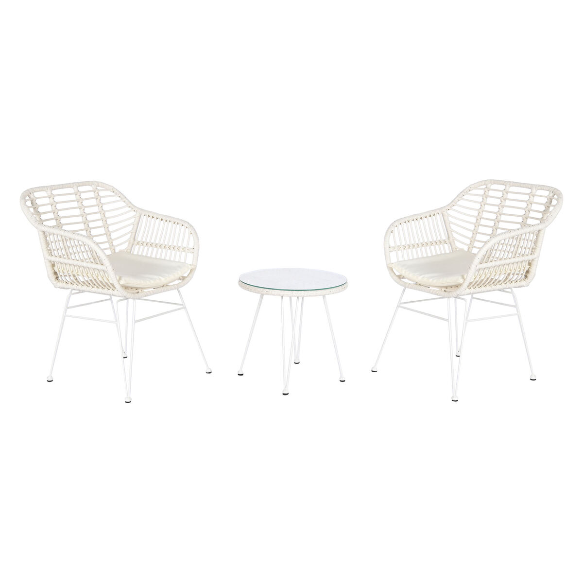 Bordsgrupp med 2 stolar DKD Home Decor 56 x 57,5 x 82 cm