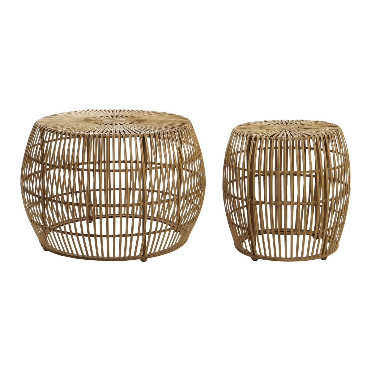 2-bordsset DKD Home Decor Ljusbrun 70 x 70 x 50 cm