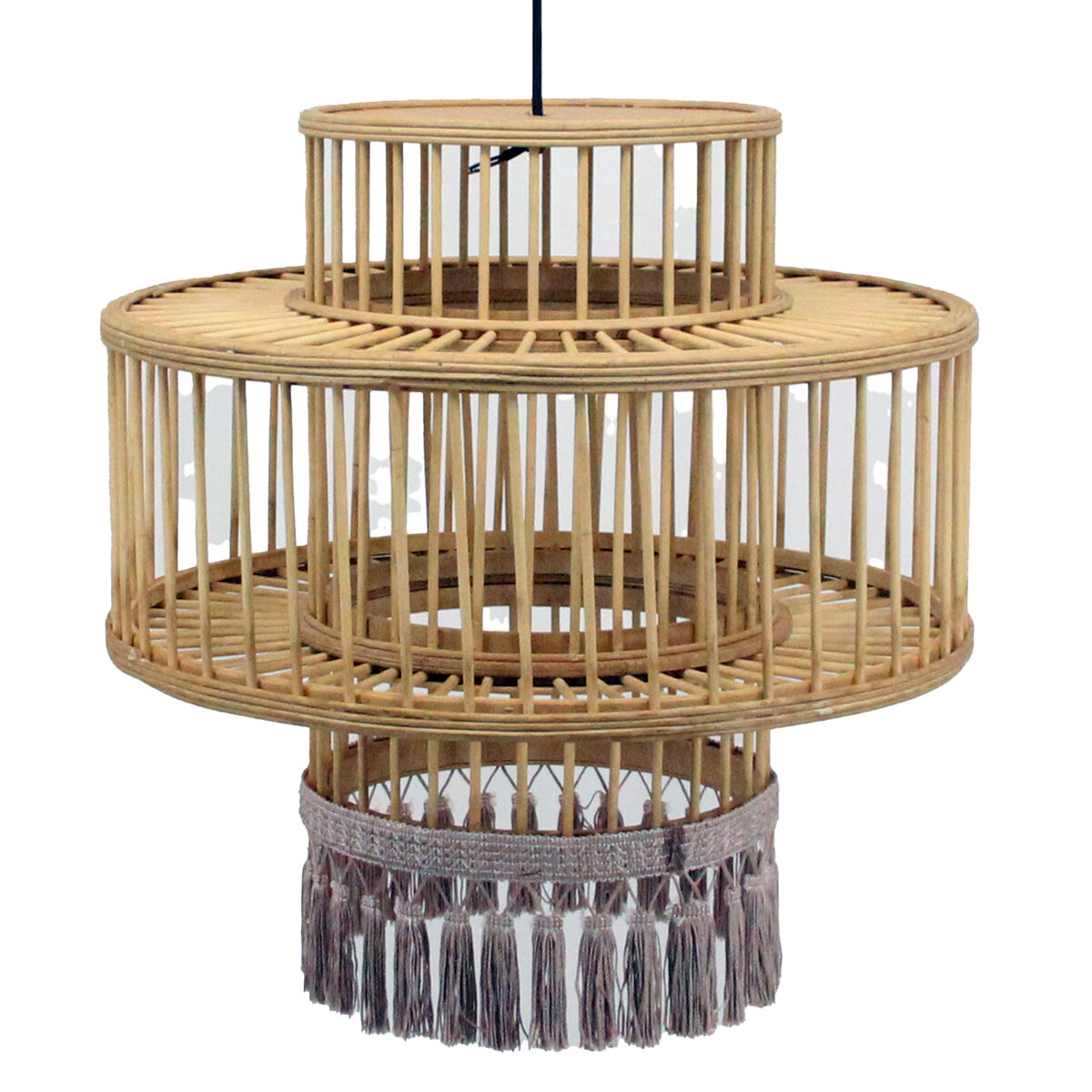 Taklampa DKD Home Decor Brun Beige 50 W Frans Urban 220 V 45 x 45 x 46 cm