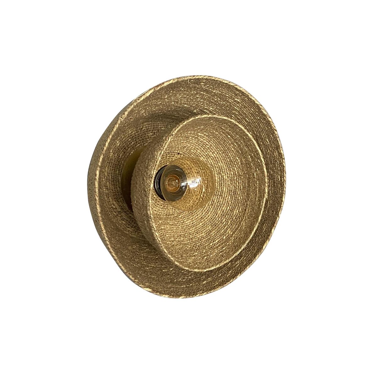 Vägglampa DKD Home Decor Brun Sjögräs (30 x 18 x 30 cm)