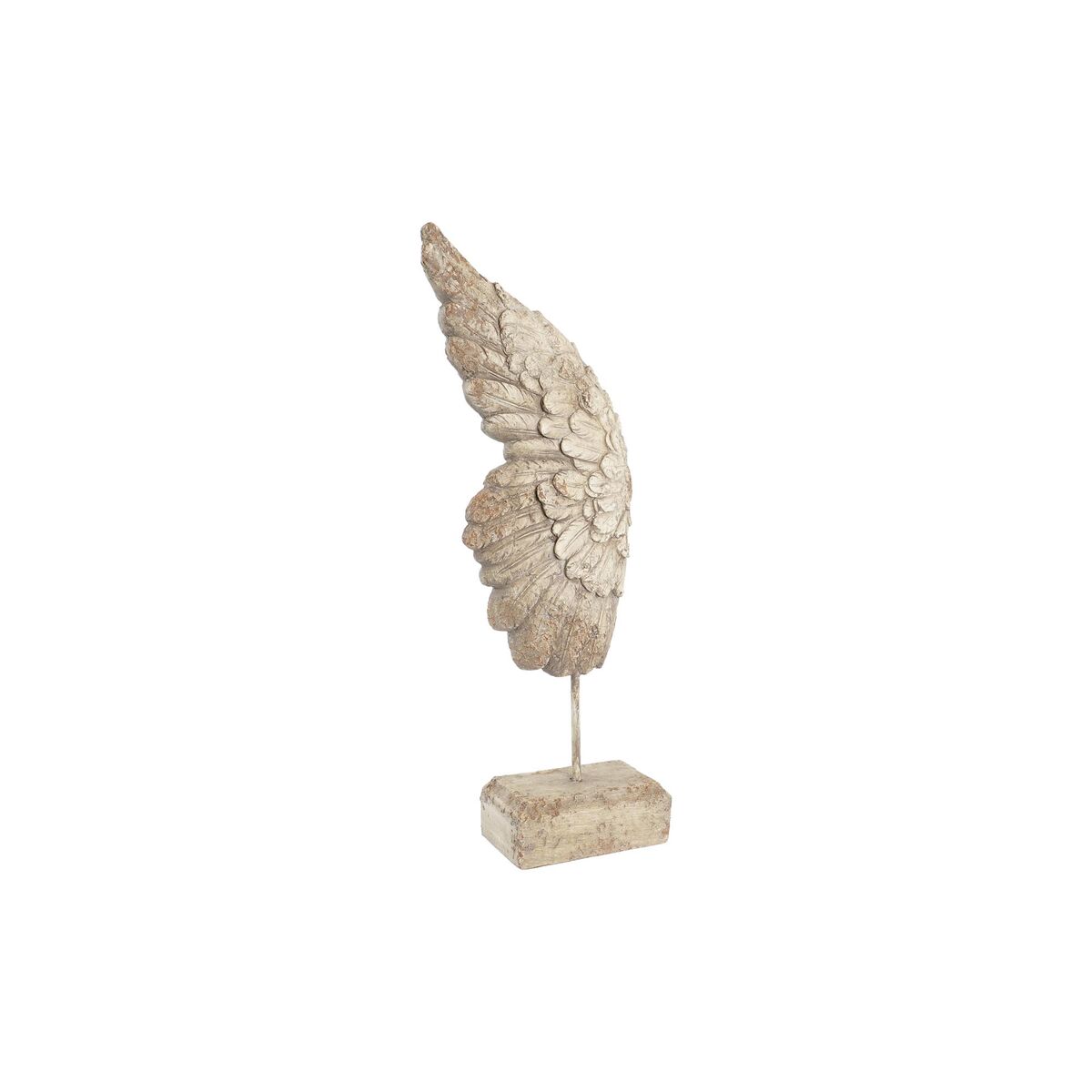 Prydnadsfigur DKD Home Decor Antikbehandlad Vit Änglavingar Magnesium (26 x 11 x 65 cm)