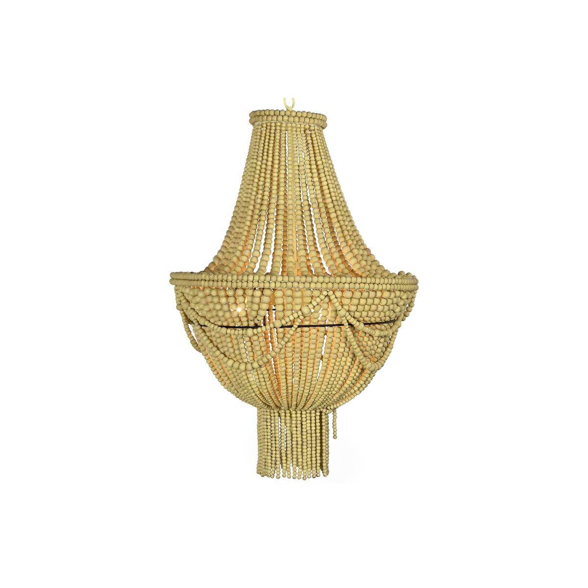 Taklampa DKD Home Decor Gul Brun Metall Trä MDF 40 W 50 x 50 x 73 cm