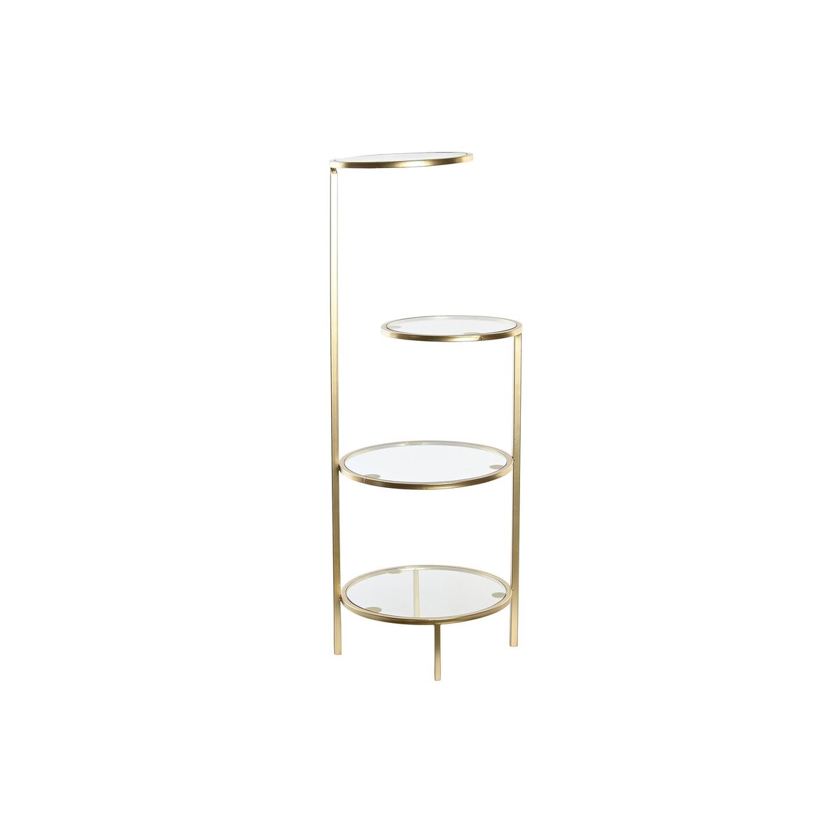 Hyllor DKD Home Decor 32,5 x 30 x 86 cm Glas Gyllene Metall