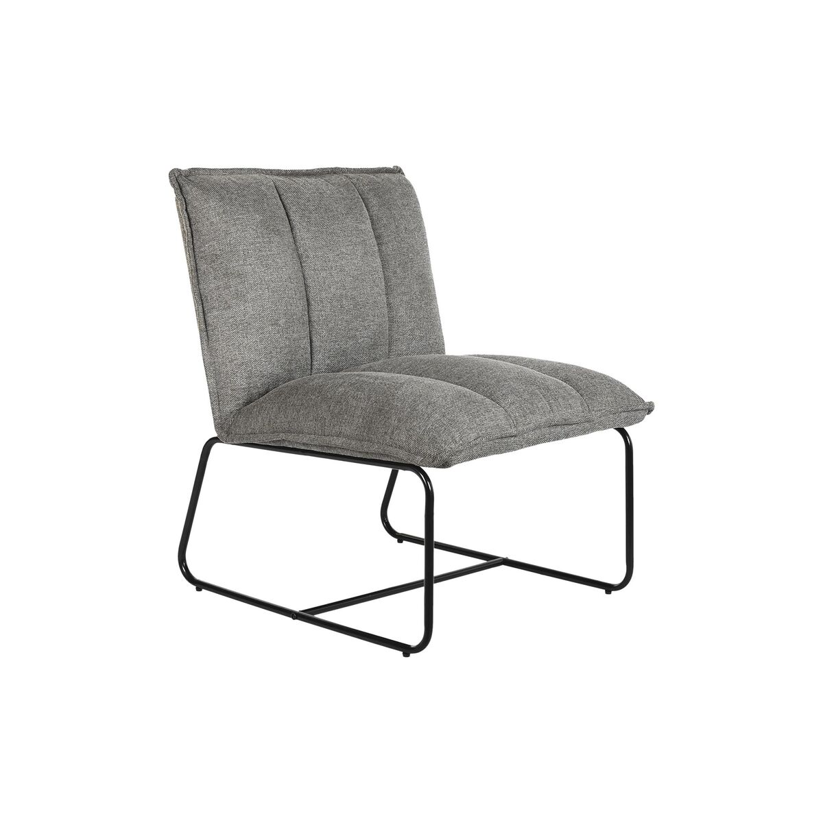 Fåtölj DKD Home Decor Svart Grå Metall 66 x 71 x 77 cm