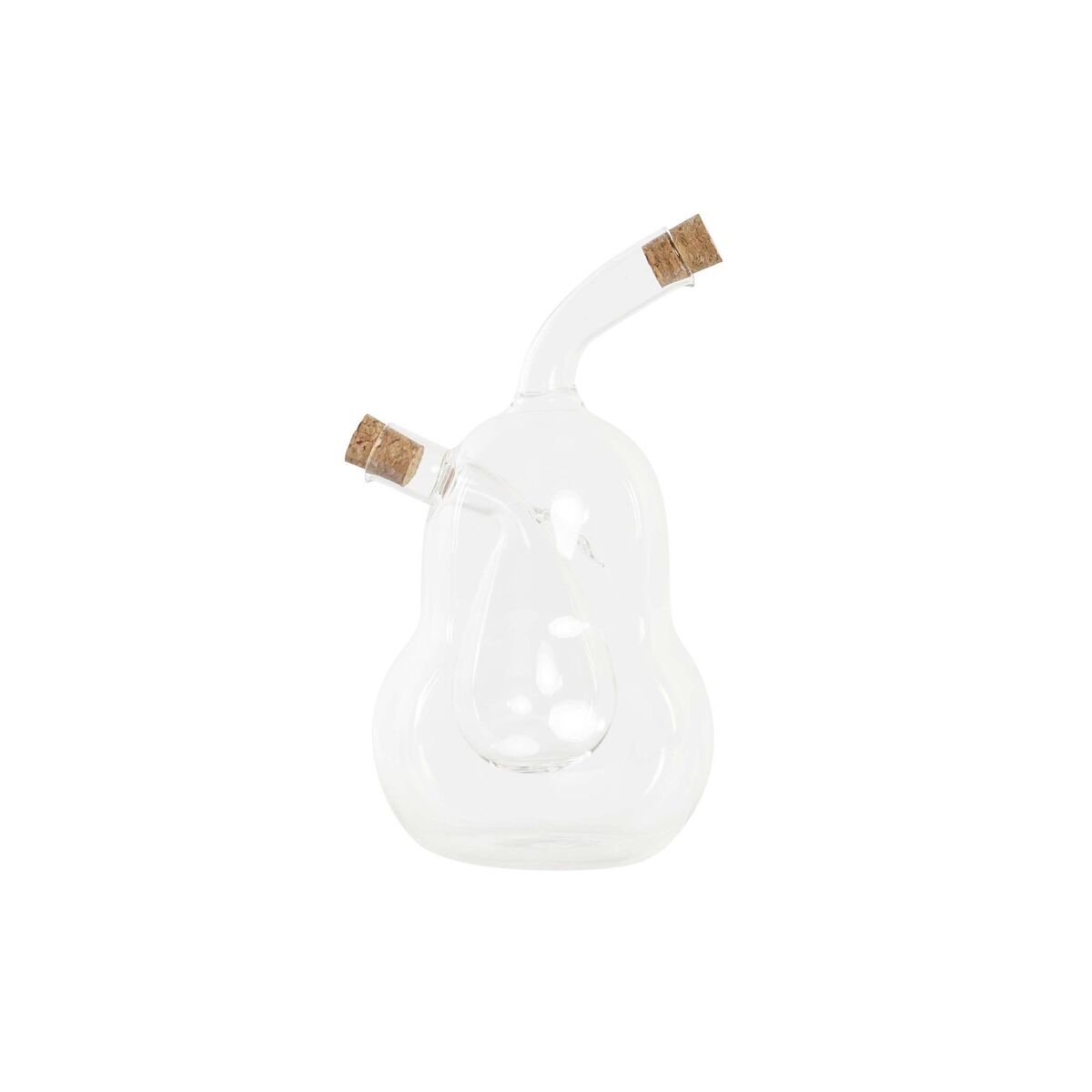 Set med olja och vinäger DKD Home Decor 12 x 10 x 18,6 cm Transparent Kork 540 ml Borosilikatglas
