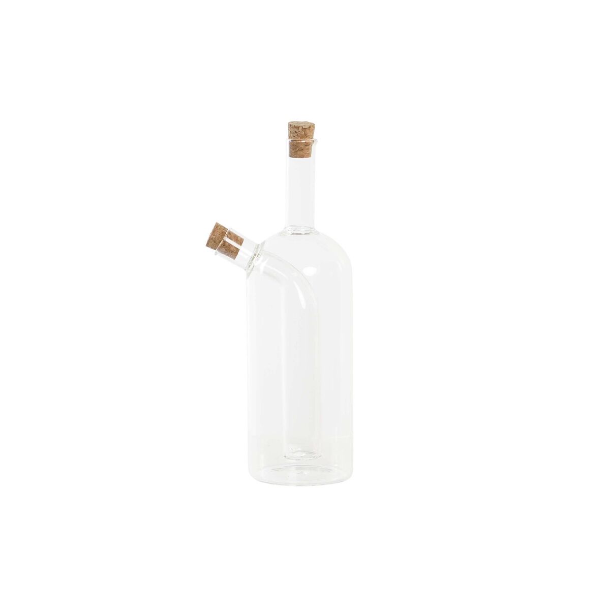 Oljeflaska DKD Home Decor 9 x 6,5 x 21,5 cm Transparent Kork 500 ml Borosilikatglas