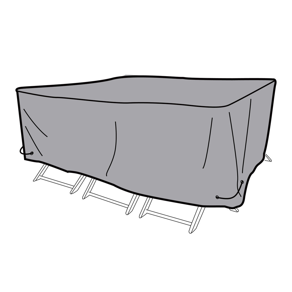 Skyddsväska DKD Home Decor Bord Svart Aluminium Mörkgrå (200 x 130 x 60 cm)