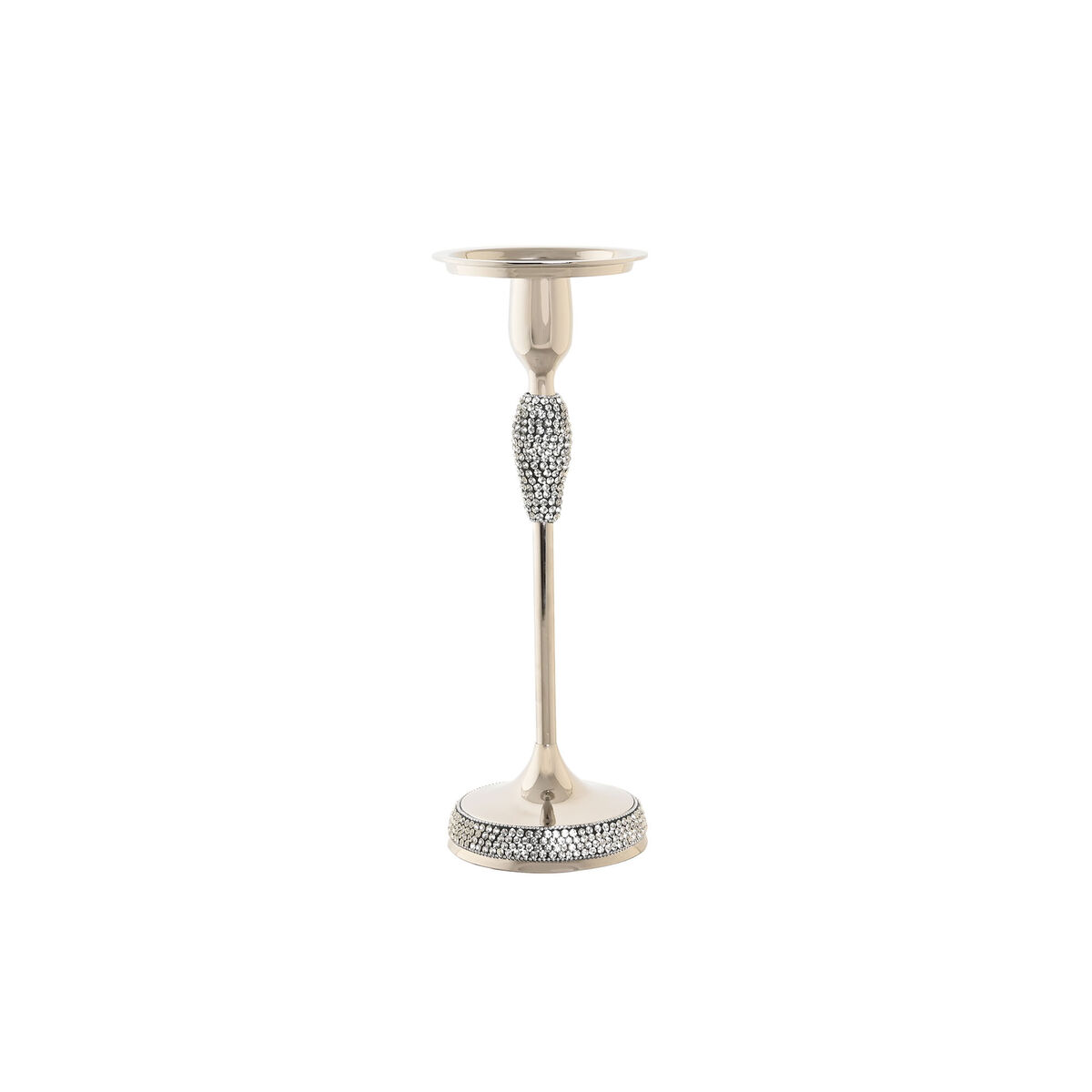 Ljusstakar DKD Home Decor Silvrig Akryl Aluminium 12 x 12 x 36 cm